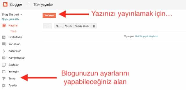 blogger blog ayarları