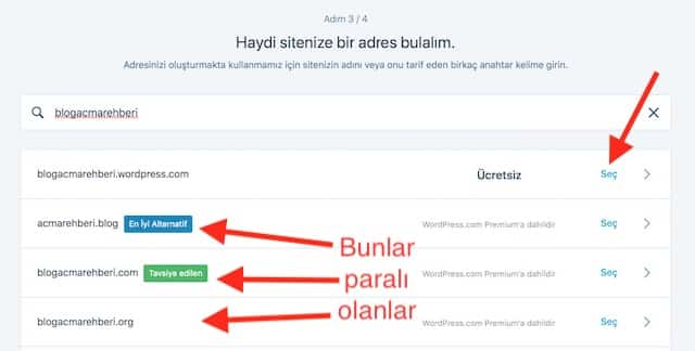 Ücretsiz Blog Açma - WordPress uzantılı domain