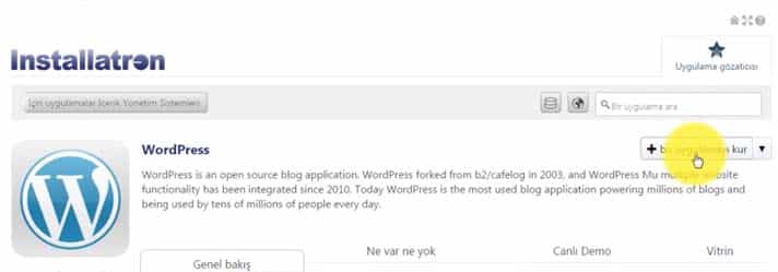 cpanel wordpress kurulumu 1