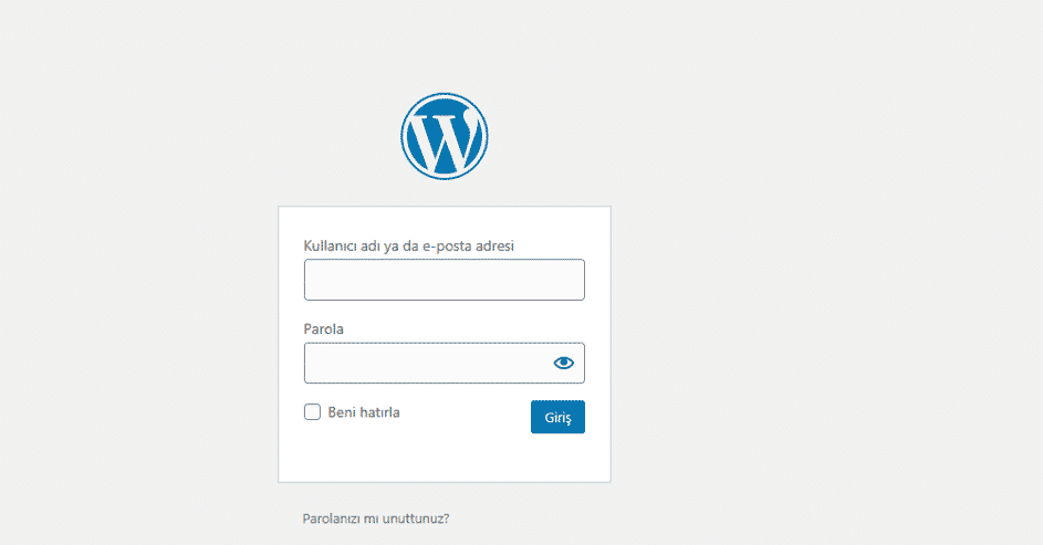 wordpress admin panele giriş