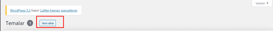 wordpress tema ekleme