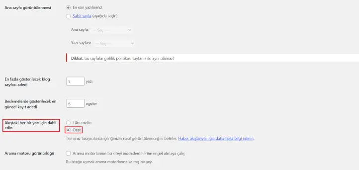 özet kullanarak hızlandırma