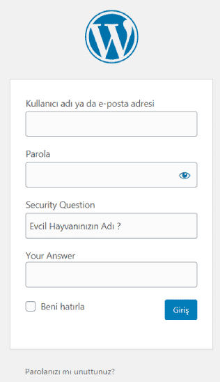 Wordpress Güvenlik Sorusu