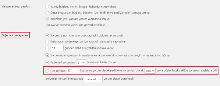 yorumlara sınırlama getirerek hızlandırma
