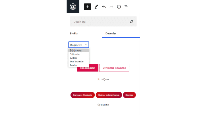 wordpress 5.6 güncellemesi ne getirdi düğmeler