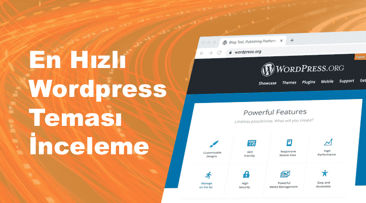 en hızlı wordpress teması