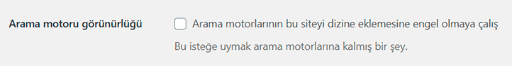 Wordpress Arama Motoru Ayarlari