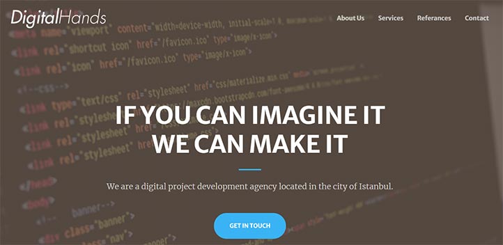 HTML5 Site Örnekleri - Digital Hands