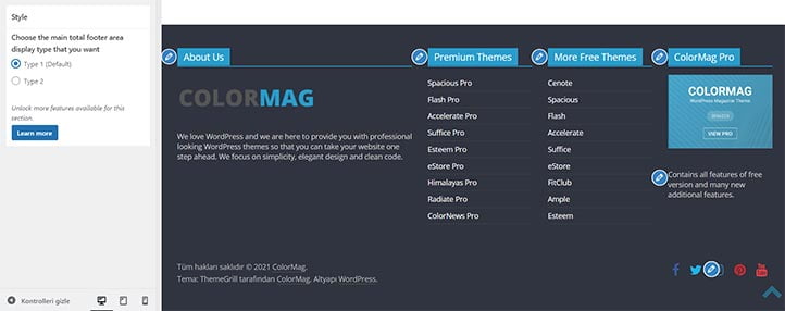 Color Mag Footer Type 1