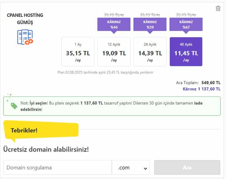 Hosting Ücreti - Hostinger Gümüş Hosting Fiyatı