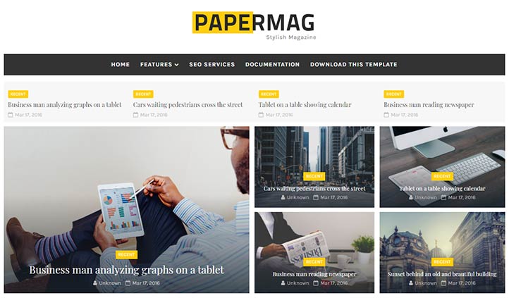 Ücretsiz Blogger Magazin Temaları - Papermag