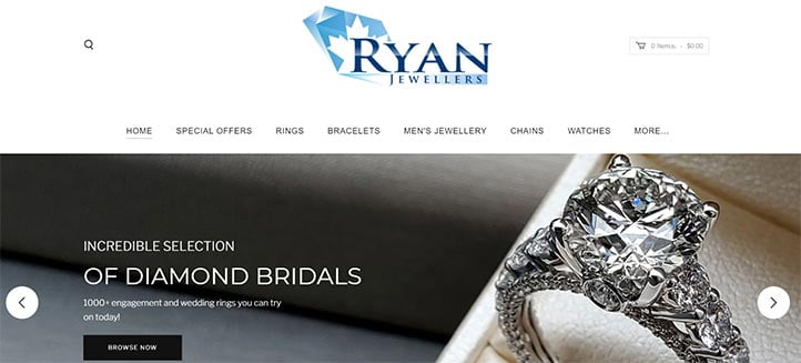 Weebly Site Örnekleri - Ryan Jewellers