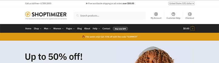 En İyi WordPress E-Ticaret Teması - Shoptimizer