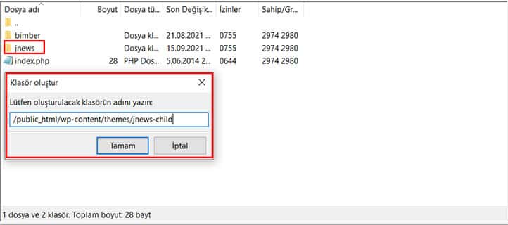 JNews Teması için Child Theme Oluştururken İsim Yapısı