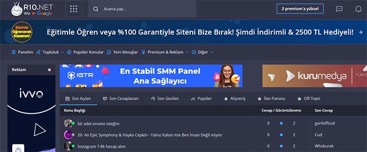 En İyi Webmaster Forumları - R10.net