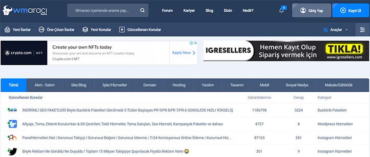 En Kaliteli Webmaster Forumları - Wm Aracı